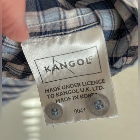 Kangol Mens Button Down Plaid Long Sleeve Shirt UK Size Medium - Picture 9 of 13